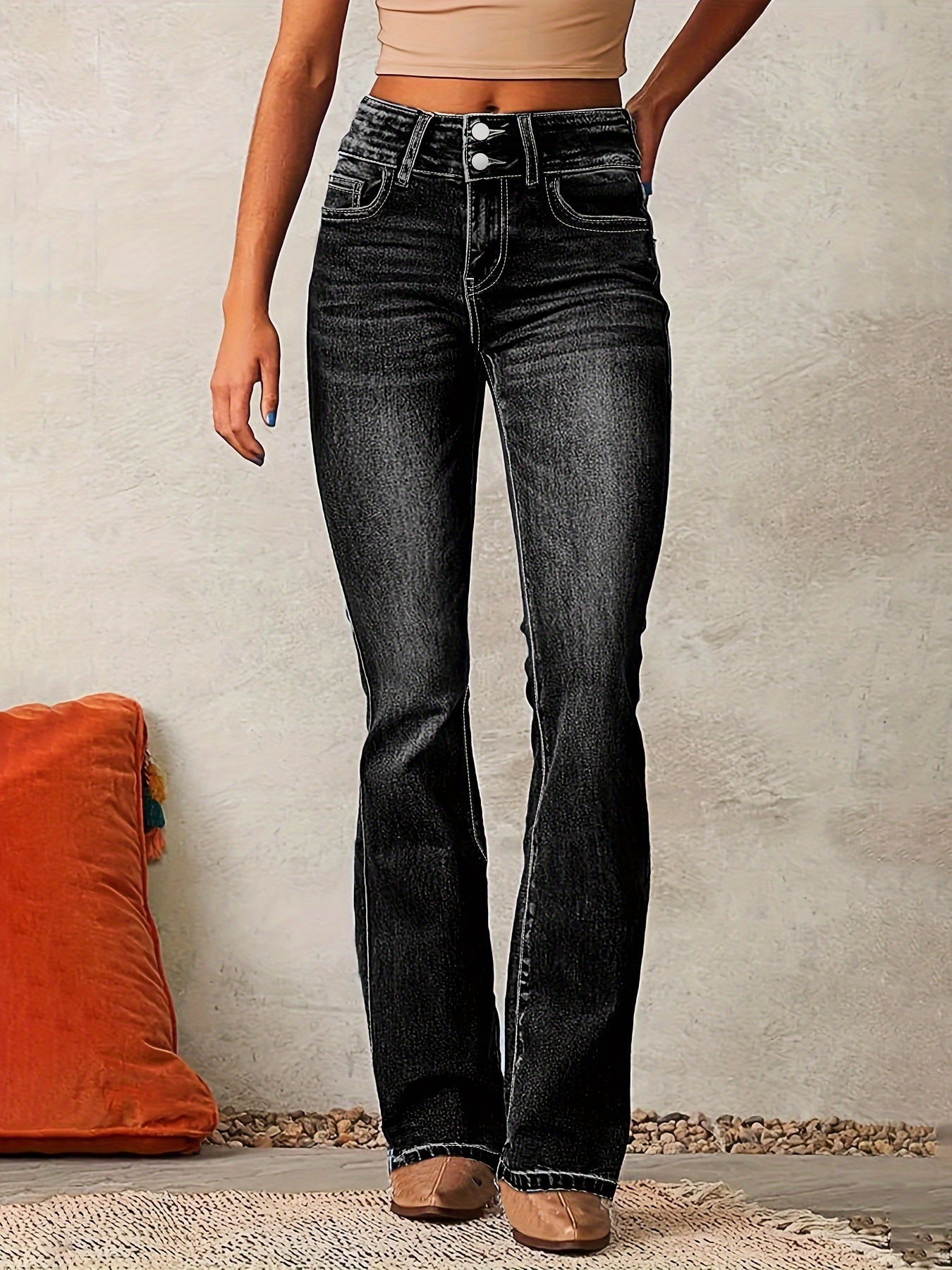 Alicia™ |  Jean évasé taille haute