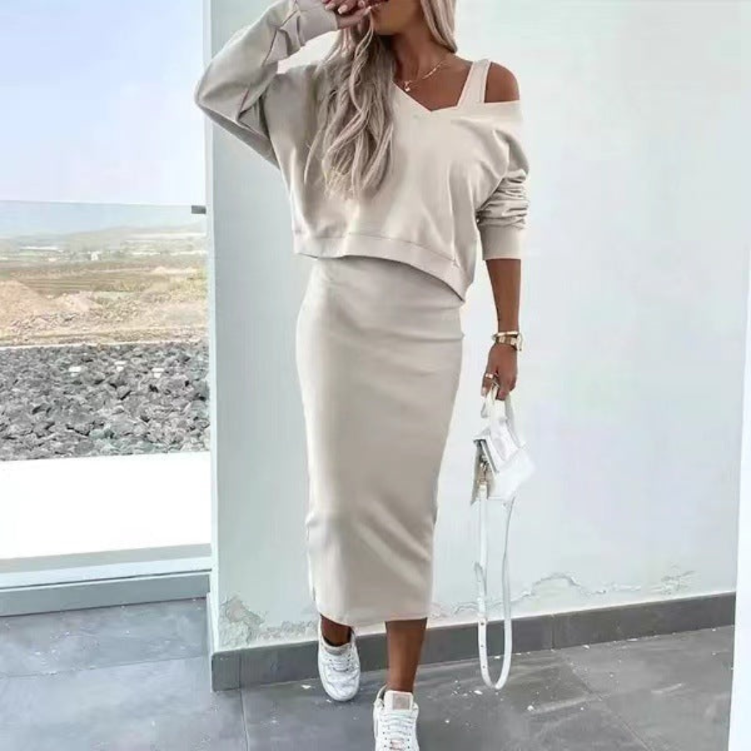 Eliza™ | Ensemble Haut et Robe Élégant