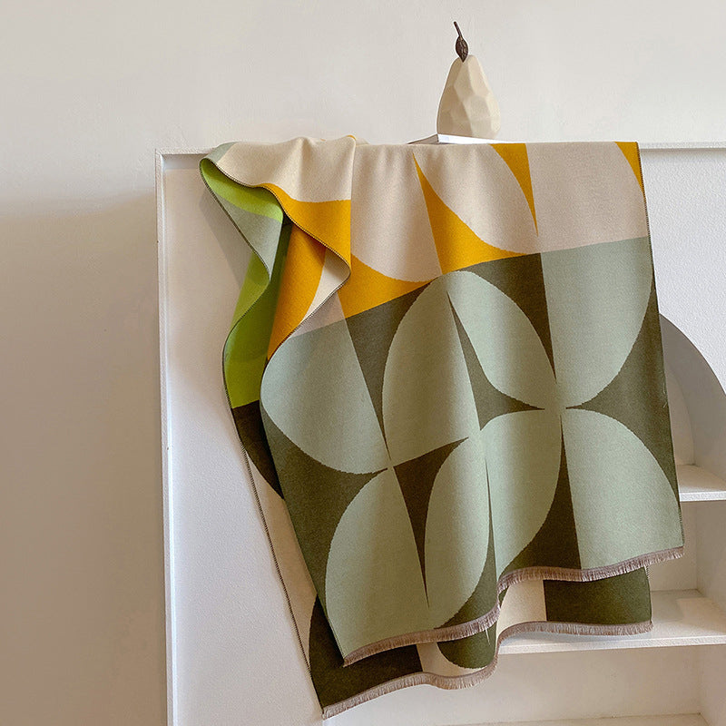 Aelvoria™ | Écharpe chaude à motifs géométriques