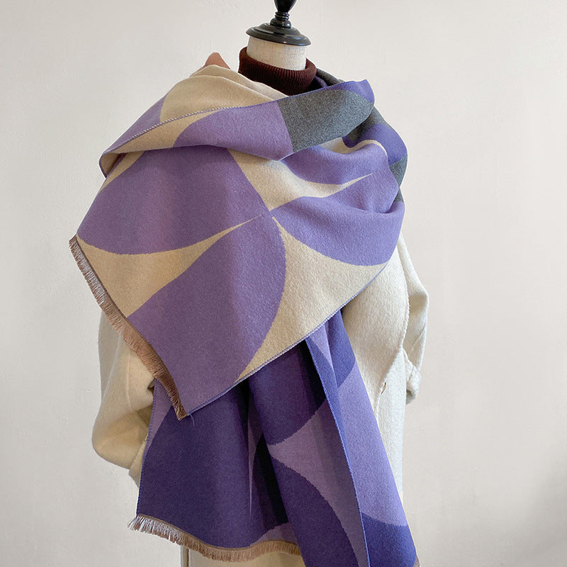 Aelvoria™ | Écharpe chaude à motifs géométriques