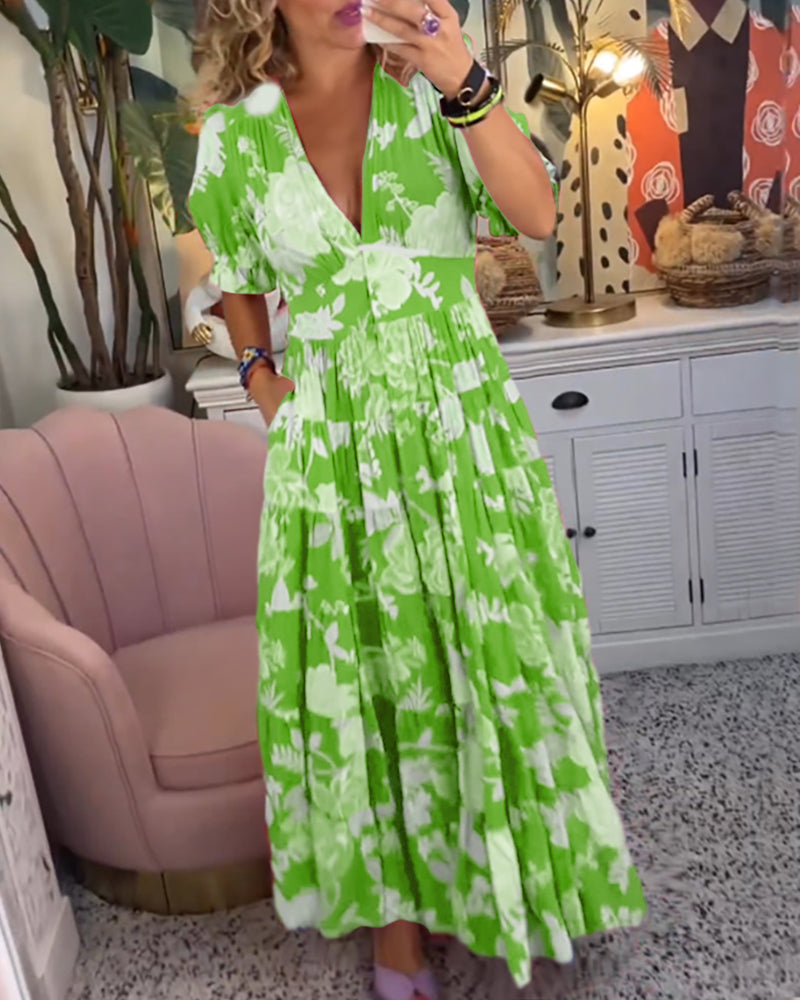 Talia™ | Robe Maxi Fleurie Bohème Élégante