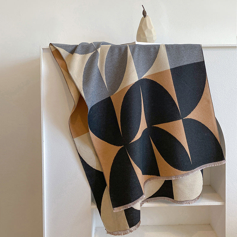 Aelvoria™ | Écharpe chaude à motifs géométriques