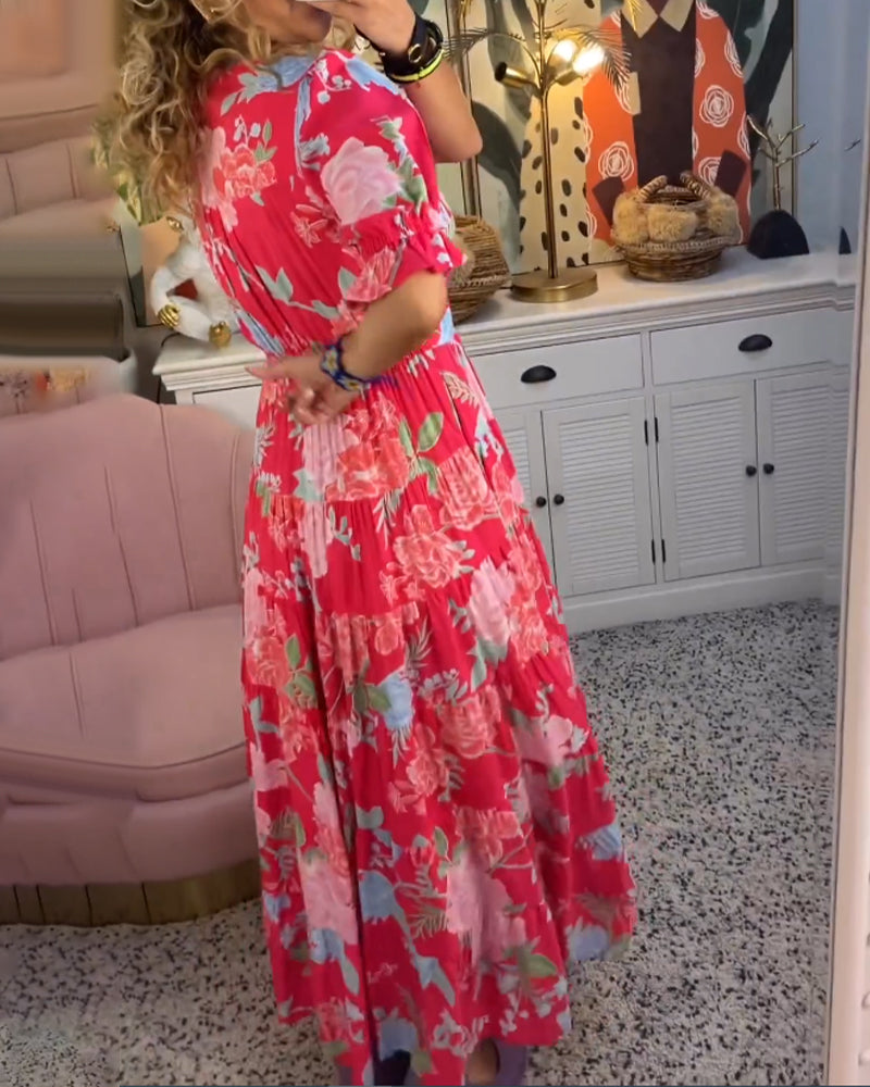 Talia™ | Robe Maxi Fleurie Bohème Élégante