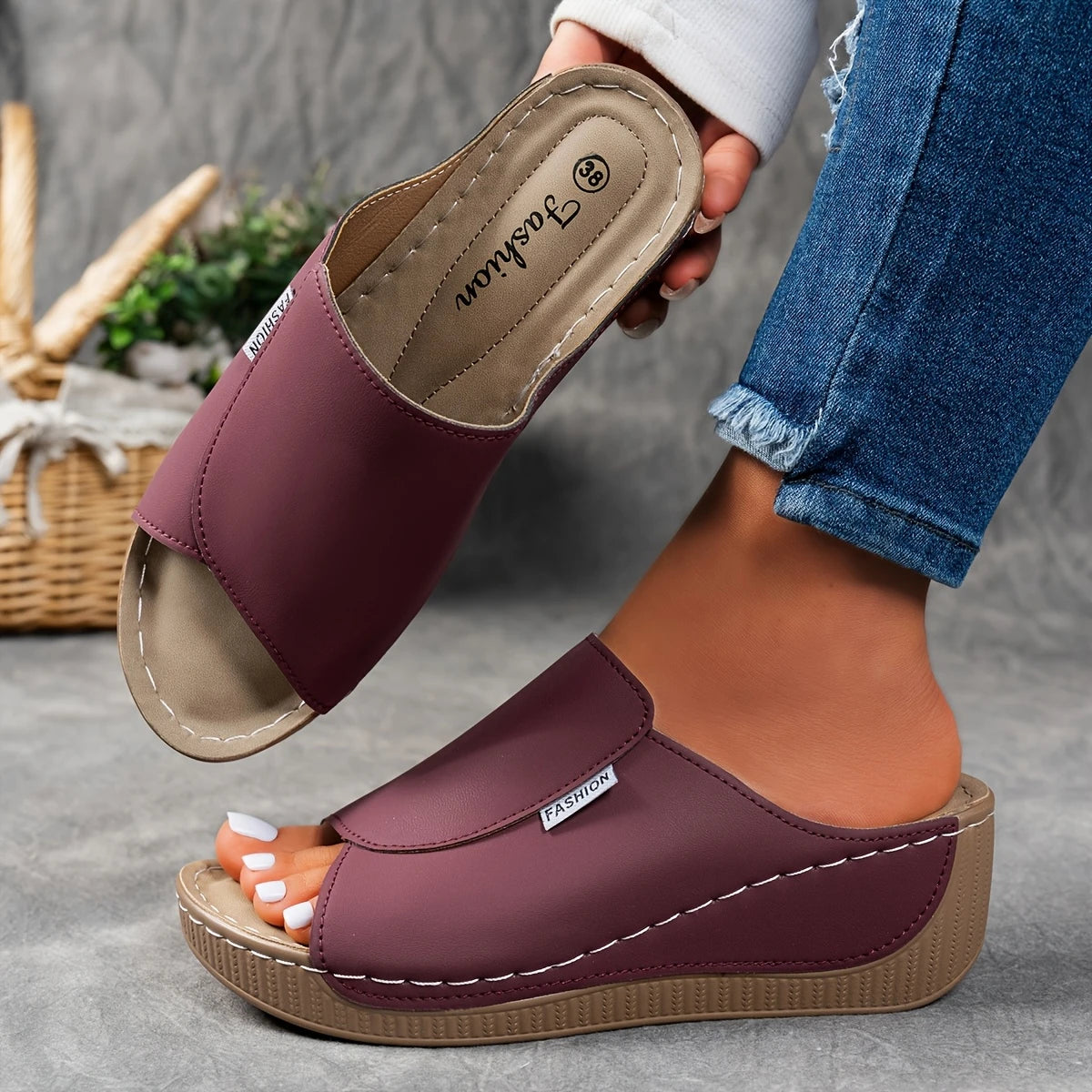 Celinea™ | Chaussons en cuir