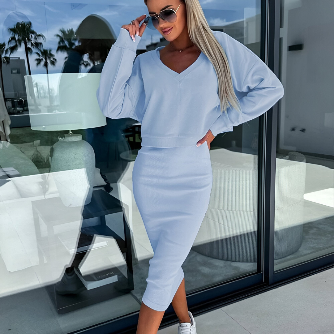 Eliza™ | Ensemble Haut et Robe Élégant