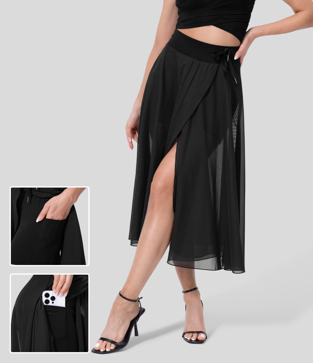 Eren™ | Jupe Midi 2-en-1 Taille Haute