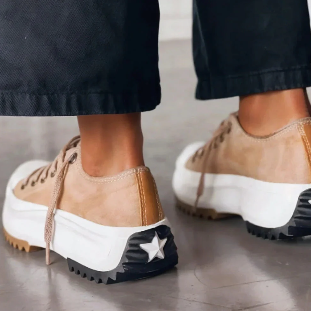 Hallie™ | Sneakers Urbaines Élevées en Cuir