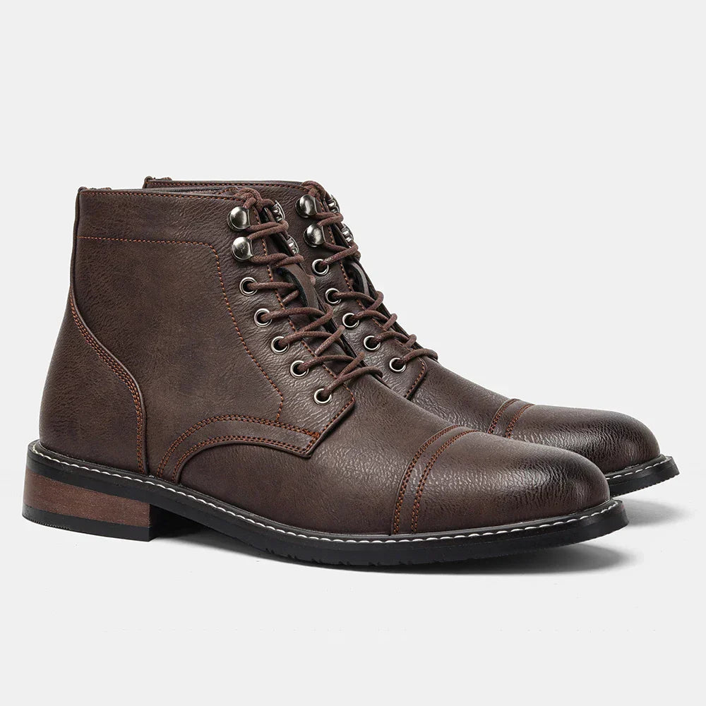 Xyvora™ | Bottes Derby Vintage à Bout Rond Élégantes