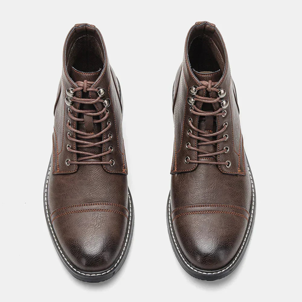Xyvora™ | Bottes Derby Vintage à Bout Rond Élégantes
