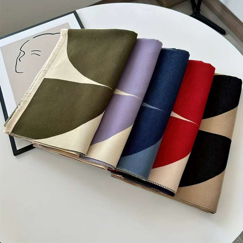 Aelvoria™ | Écharpe chaude à motifs géométriques