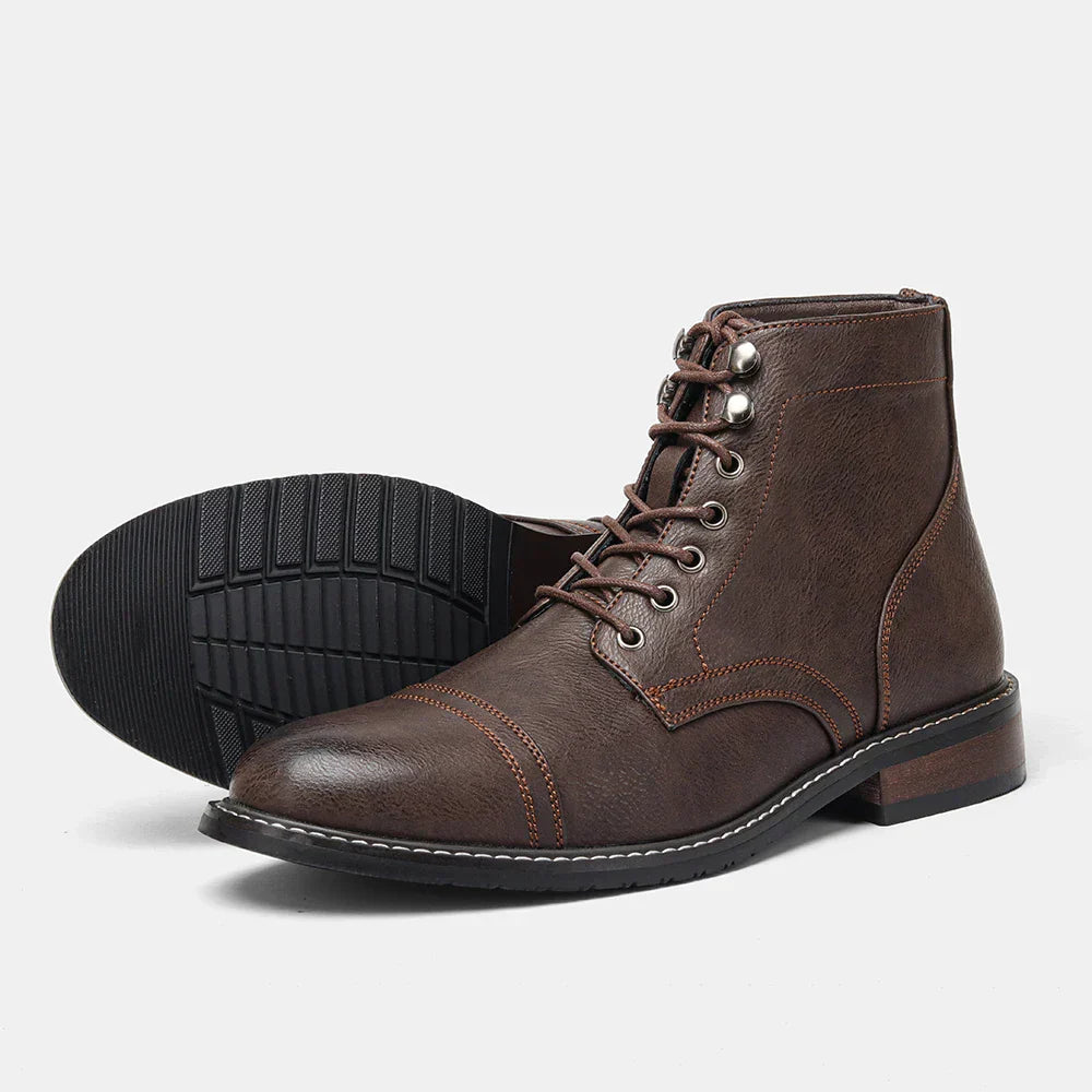 Xyvora™ | Bottes Derby Vintage à Bout Rond Élégantes