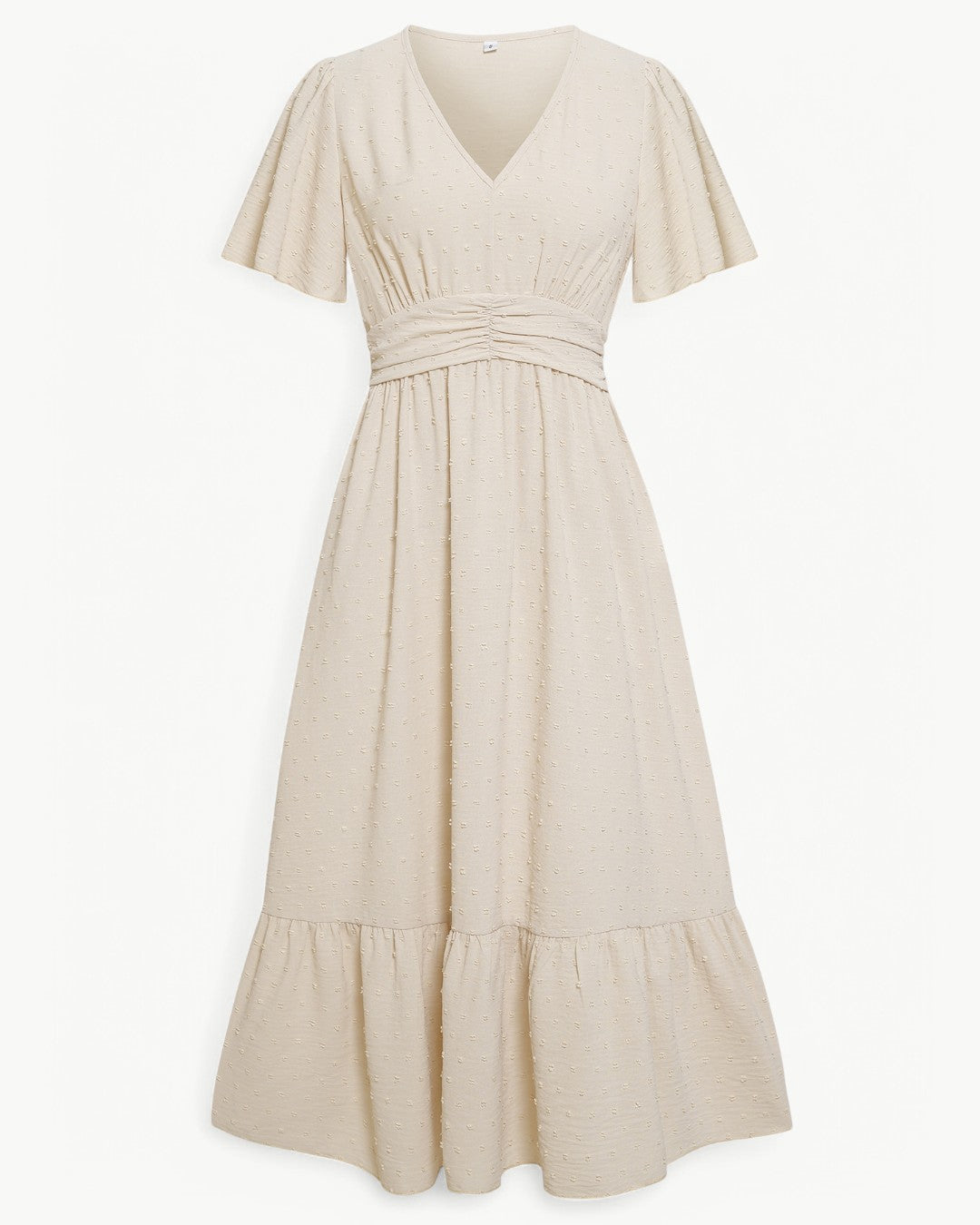 Rosie™ | Robe longue à encolure en V avec manches courtes