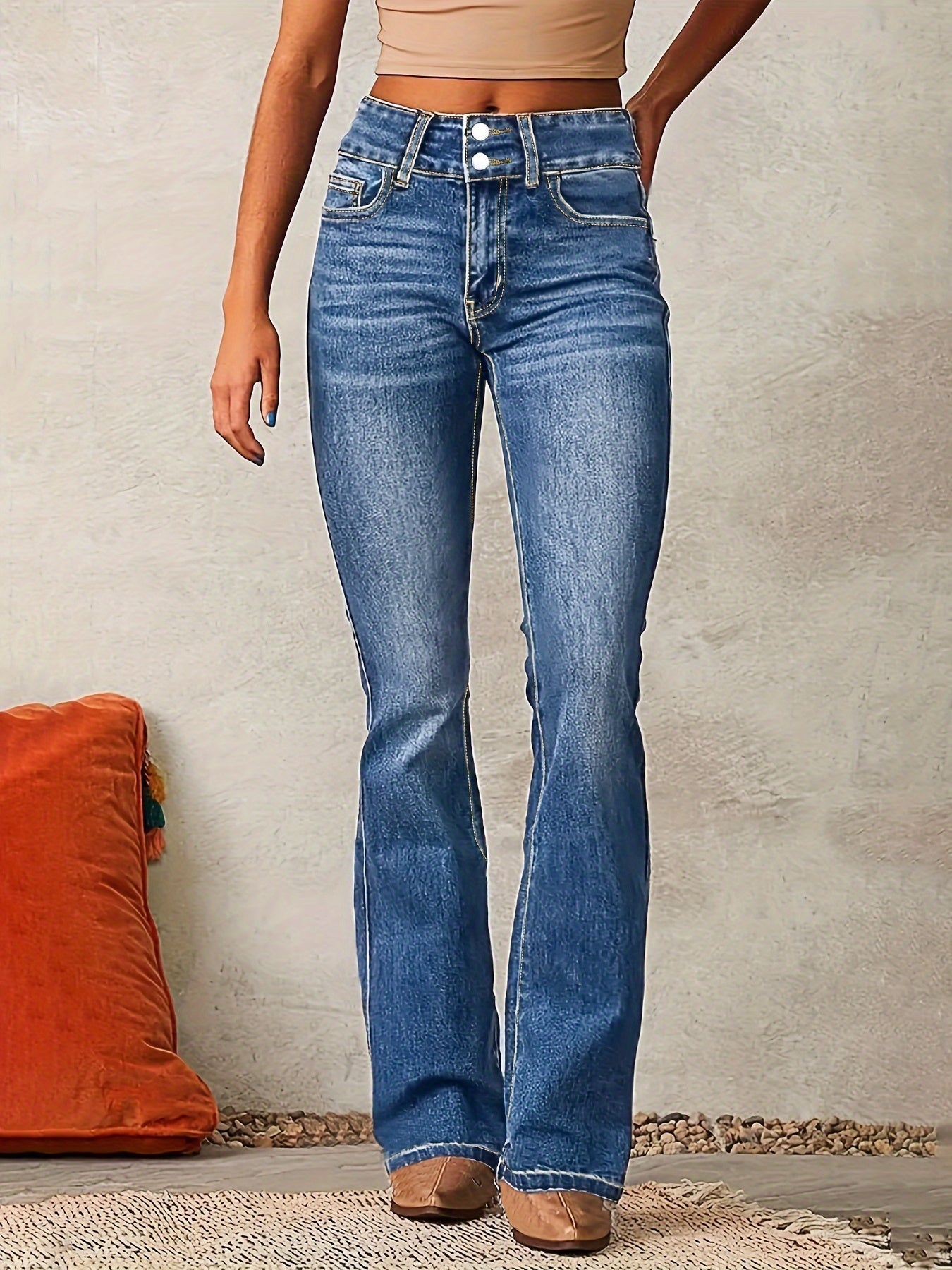Alicia™ |  Jean évasé taille haute