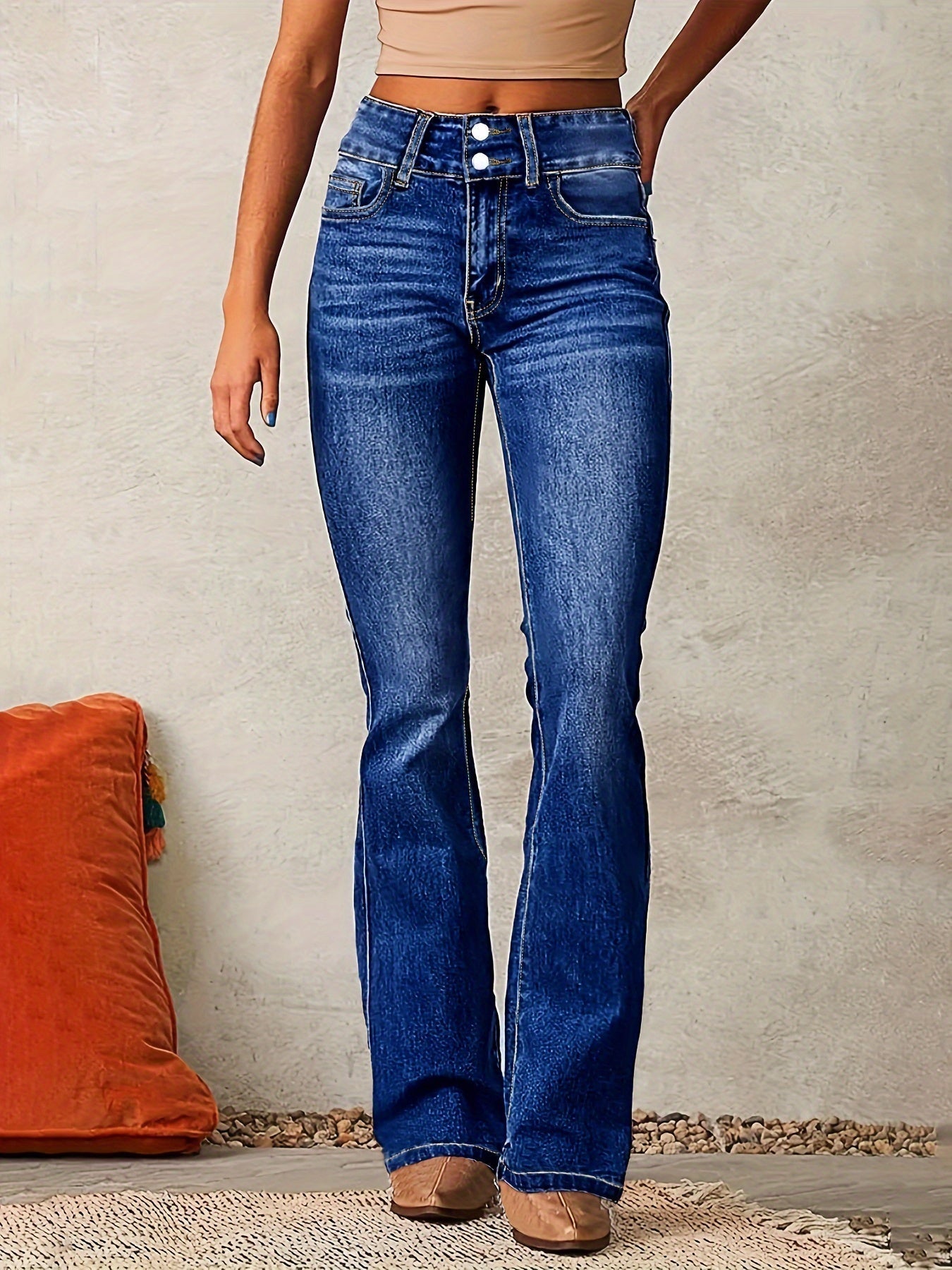 Alicia™ |  Jean évasé taille haute