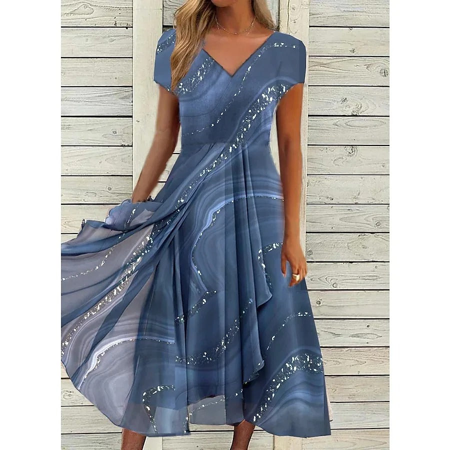 Ruby™ | Robe midi élégante à col en V