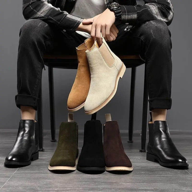 Novexa™ | Bottines Chelsea Olive Élégantes