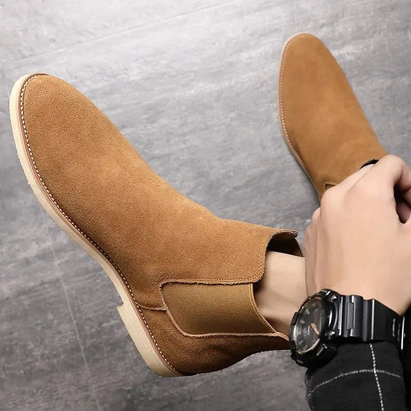 Novexa™ | Bottines Chelsea Olive Élégantes