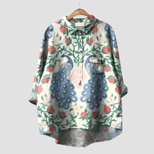 Ornella™ | Blouse Tendance avec Imprimé Artistique Coloré
