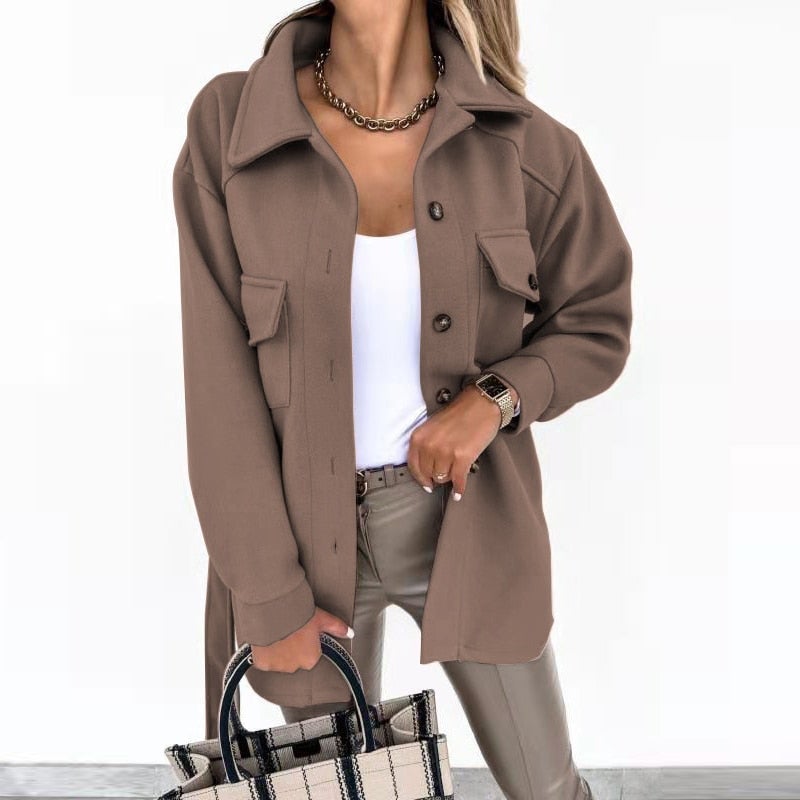 Erylia™ | Manteau de chemise à la mode