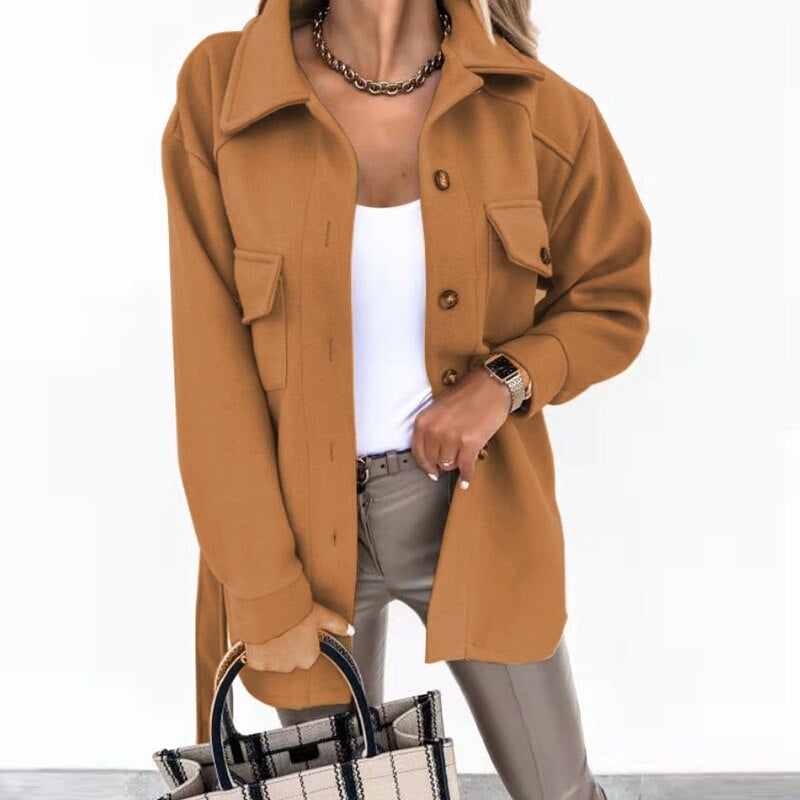 Erylia™ | Manteau de chemise à la mode