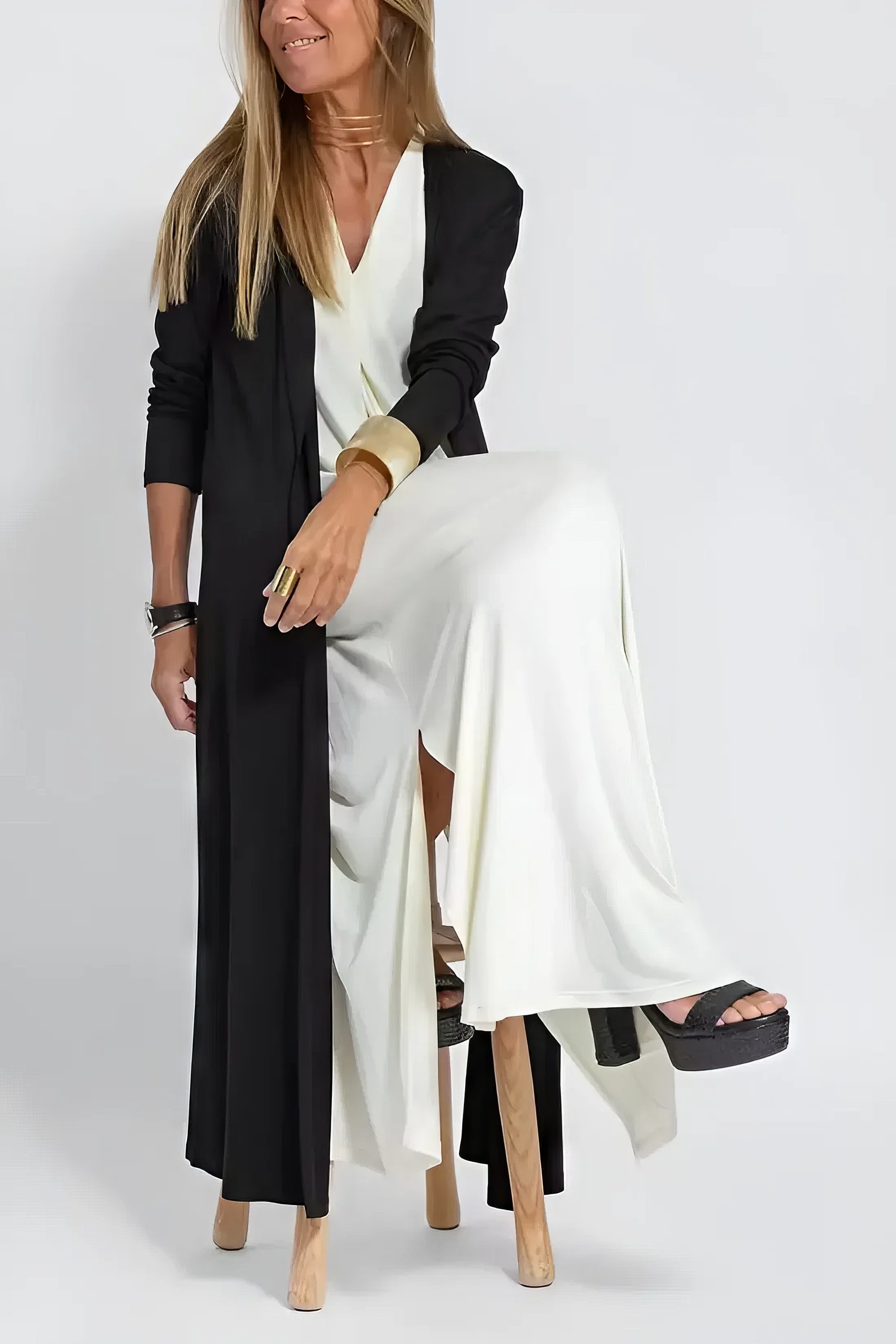 Neva™ | Robe Longue Élégante avec Cardigan Offert