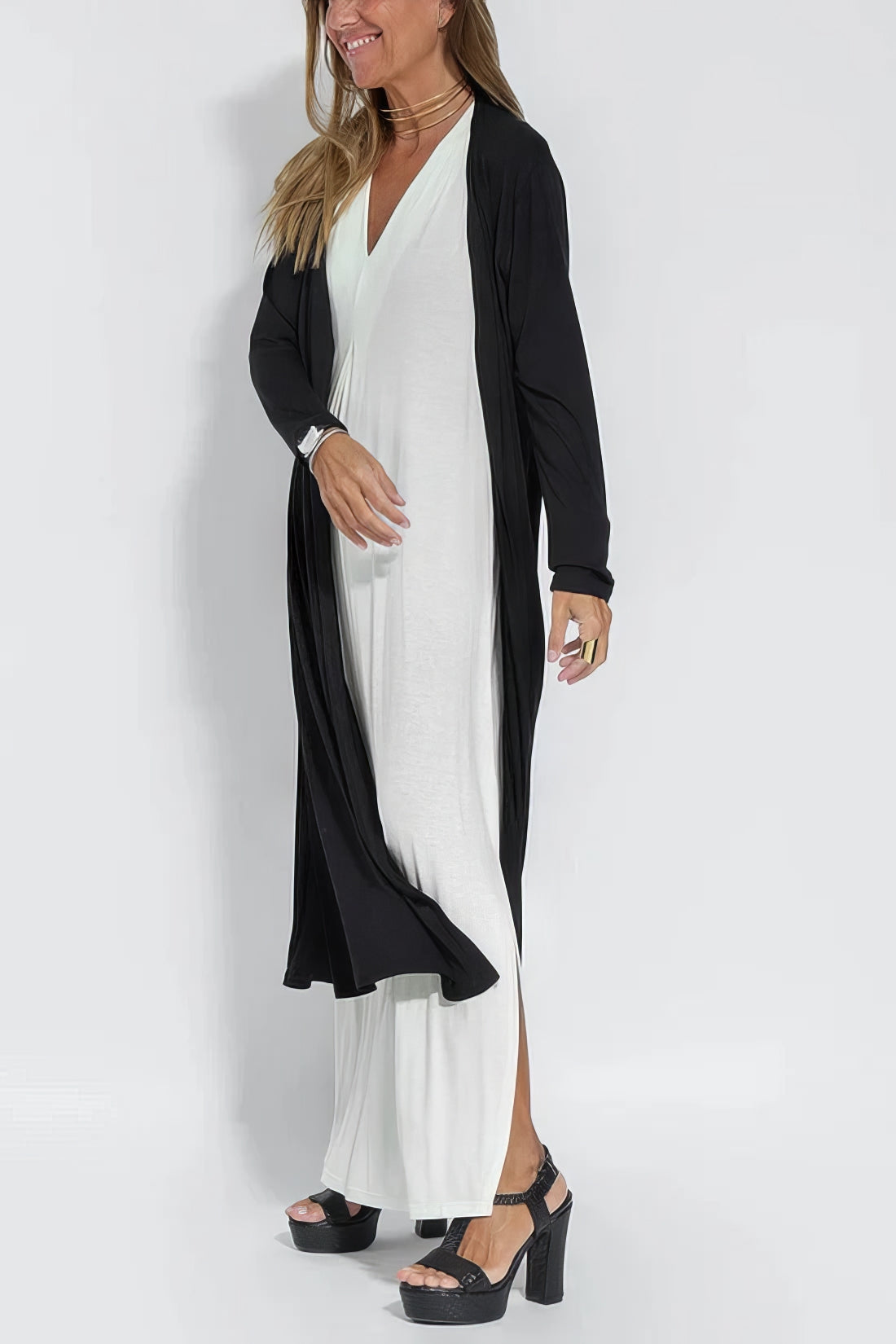 Neva™ | Robe Longue Élégante avec Cardigan Offert
